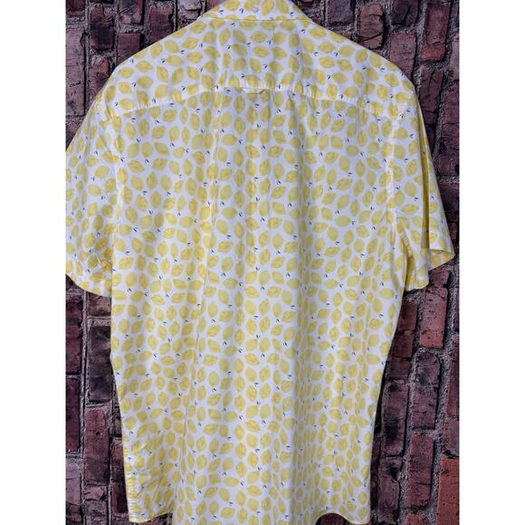 New Men’s 1901 XL Lemon Short Sleeve Button Down Spring Summer Shirt - Picture 6 of 6